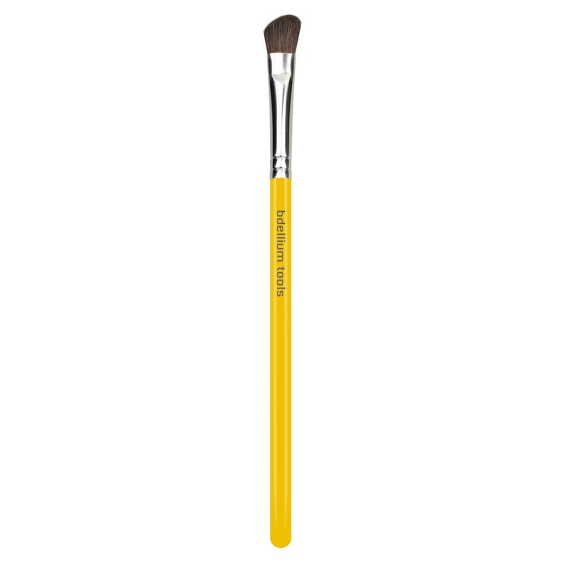 Bdellium Tools Professional Makeup Brush - Studio Series 766 Angled Shadow - With Soft Natural Fibers, For Applying Eyeshadow (Yellow, 1pc) - Image 1